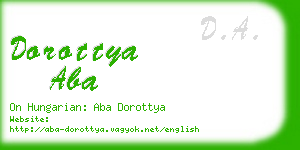 dorottya aba business card